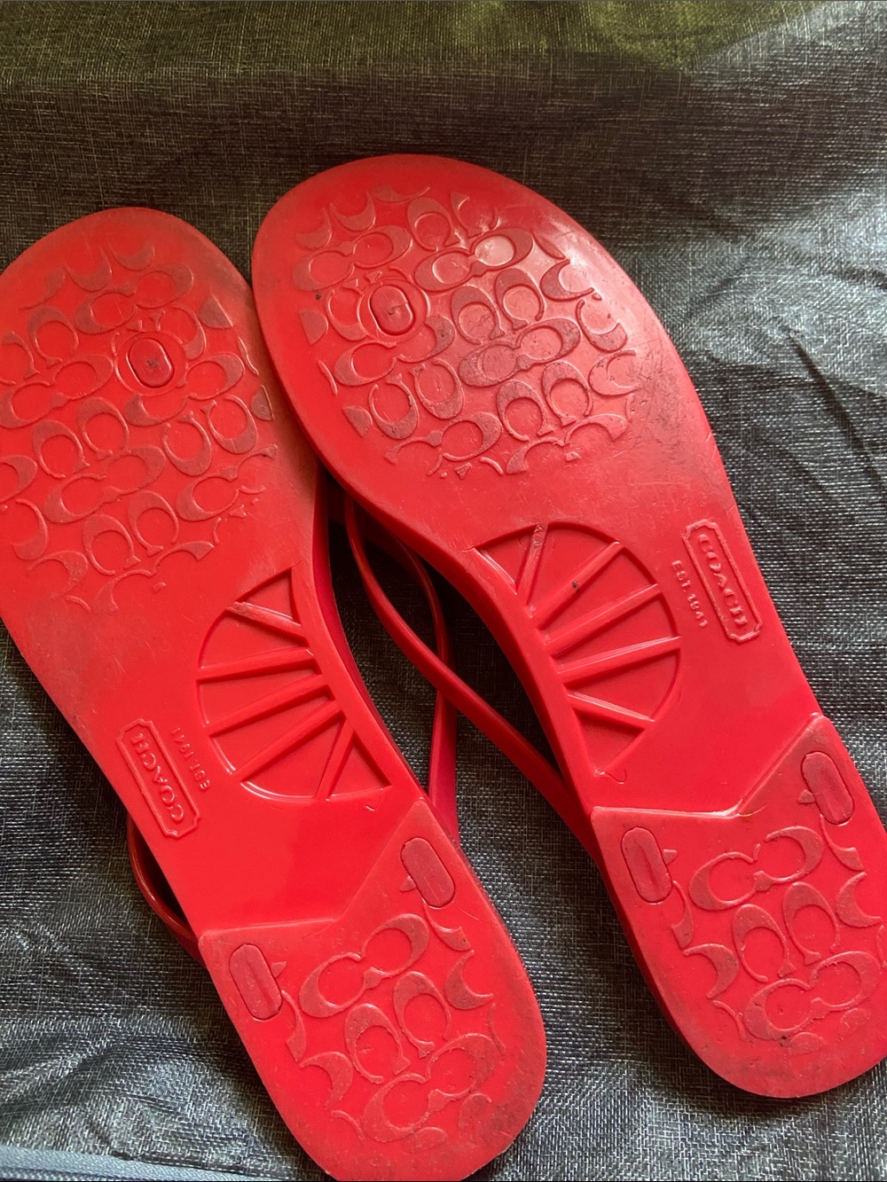 Coach Lyra Signature Jelly Flip Flop Sandals size 10 - Picture 3 of 3